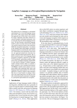 LangNav: Language as a Perceptual Representation for Navigation