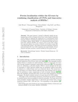 Precise localization within the GI tract by combining classification of
  CNNs and time-series analysis of HMMs