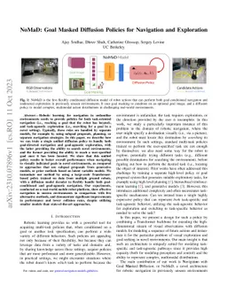 NoMaD: Goal Masked Diffusion Policies for Navigation and Exploration