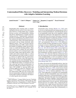 Contextualized Policy Recovery: Modeling and Interpreting Medical
  Decisions with Adaptive Imitation Learning