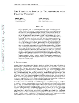 The Expressive Power of Transformers with Chain of Thought