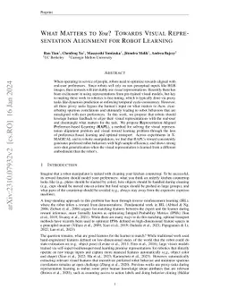 What Matters to You? Towards Visual Representation Alignment for Robot
  Learning