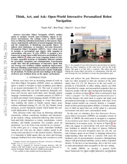 Think, Act, and Ask: Open-World Interactive Personalized Robot
  Navigation