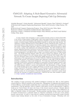 CleftGAN: Adapting A Style-Based Generative Adversarial Network To
  Create Images Depicting Cleft Lip Deformity