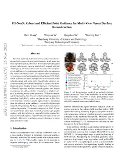 PG-NeuS: Robust and Efficient Point Guidance for Multi-View Neural
  Surface Reconstruction