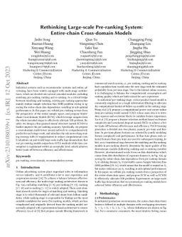 Rethinking Large-scale Pre-ranking System: Entire-chain Cross-domain
  Models