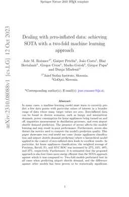 Dealing with zero-inflated data: achieving SOTA with a two-fold machine
  learning approach