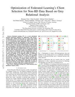 Optimization of Federated Learning's Client Selection for Non-IID Data
  Based on Grey Relational Analysis