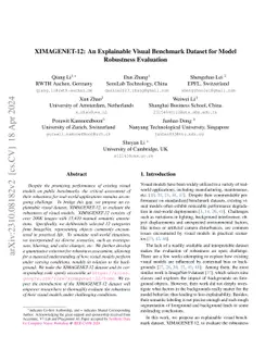 XIMAGENET-12: An Explainable AI Benchmark Dataset for Model Robustness
  Evaluation