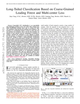 Long-Tailed Classification Based on Coarse-Grained Leading Forest and
  Multi-Center Loss