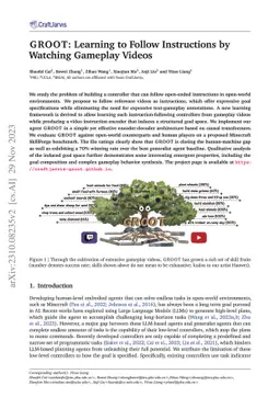 GROOT: Learning to Follow Instructions by Watching Gameplay Videos