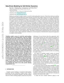 Data driven modeling for self-similar dynamics