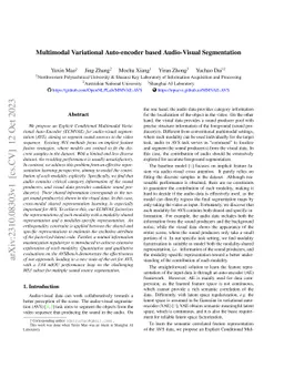 Multimodal Variational Auto-encoder based Audio-Visual Segmentation
