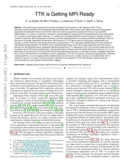 TTK is Getting MPI-Ready