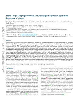 From Large Language Models to Knowledge Graphs for Biomarker Discovery
  in Cancer