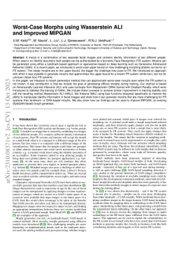 Worst-Case Morphs using Wasserstein ALI and Improved MIPGAN
