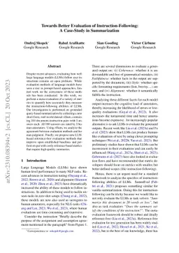 Towards Better Evaluation of Instruction-Following: A Case-Study in
  Summarization