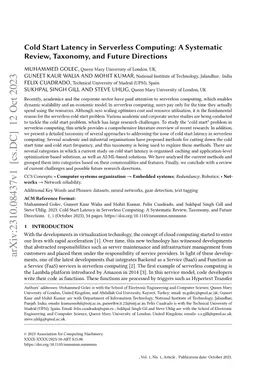 Cold Start Latency in Serverless Computing: A Systematic Review,
  Taxonomy, and Future Directions