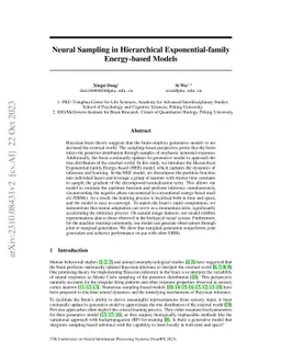 Neural Sampling in Hierarchical Exponential-family Energy-based Models