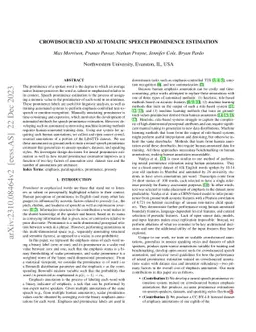 Crowdsourced and Automatic Speech Prominence Estimation