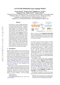 Can We Edit Multimodal Large Language Models?