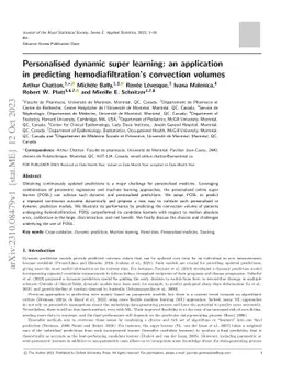 Personalised dynamic super learning: an application in predicting
  hemodiafiltration's convection volumes