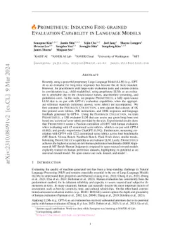 Prometheus: Inducing Fine-grained Evaluation Capability in Language
  Models