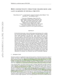How connectivity structure shapes rich and lazy learning in neural
  circuits