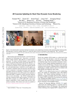 4D Gaussian Splatting for Real-Time Dynamic Scene Rendering
