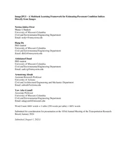 Image2PCI -- A Multitask Learning Framework for Estimating Pavement
  Condition Indices Directly from Images