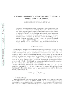 Stronger Coreset Bounds for Kernel Density Estimators via Chaining