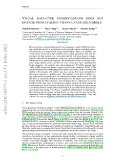 Visual Data-Type Understanding does not emerge from Scaling
  Vision-Language Models