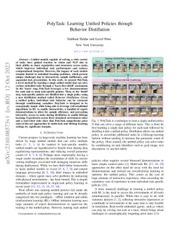 PolyTask: Learning Unified Policies through Behavior Distillation