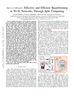 SplitBeam: Effective and Efficient Beamforming in Wi-Fi Networks Through
  Split Computing