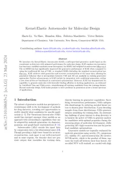 Kernel-Elastic Autoencoder for Molecular Design