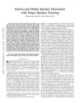 End-to-end Online Speaker Diarization with Target Speaker Tracking