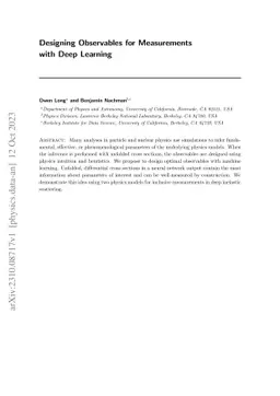 Designing Observables for Measurements with Deep Learning