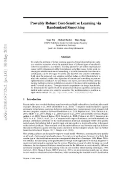 Provably Cost-Sensitive Adversarial Defense via Randomized Smoothing