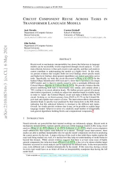 Circuit Component Reuse Across Tasks in Transformer Language Models