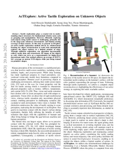 AcTExplore: Active Tactile Exploration of Unknown Objects