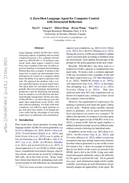 A Zero-Shot Language Agent for Computer Control with Structured
  Reflection