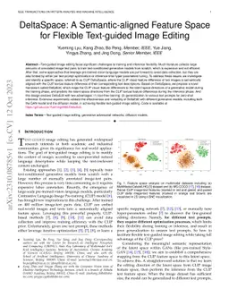 DeltaSpace: A Semantic-aligned Feature Space for Flexible Text-guided Image Editing