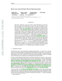 End-to-end Story Plot Generator