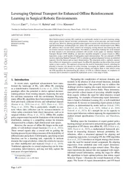 Leveraging Optimal Transport for Enhanced Offline Reinforcement Learning
  in Surgical Robotic Environments