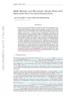 R&B: Region and Boundary Aware Zero-shot Grounded Text-to-image
  Generation