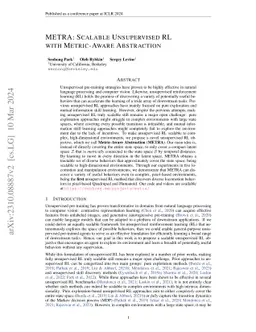 METRA: Scalable Unsupervised RL with Metric-Aware Abstraction