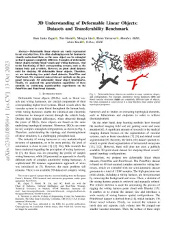 3D Understanding of Deformable Linear Objects: Datasets and
  Transferability Benchmark