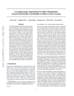 Leveraging Image Augmentation for Object Manipulation: Towards
  Interpretable Controllability in Object-Centric Learning