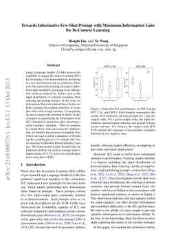 Towards Informative Few-Shot Prompt with Maximum Information Gain for
  In-Context Learning
