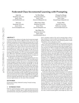 Federated Class-Incremental Learning with Prompting